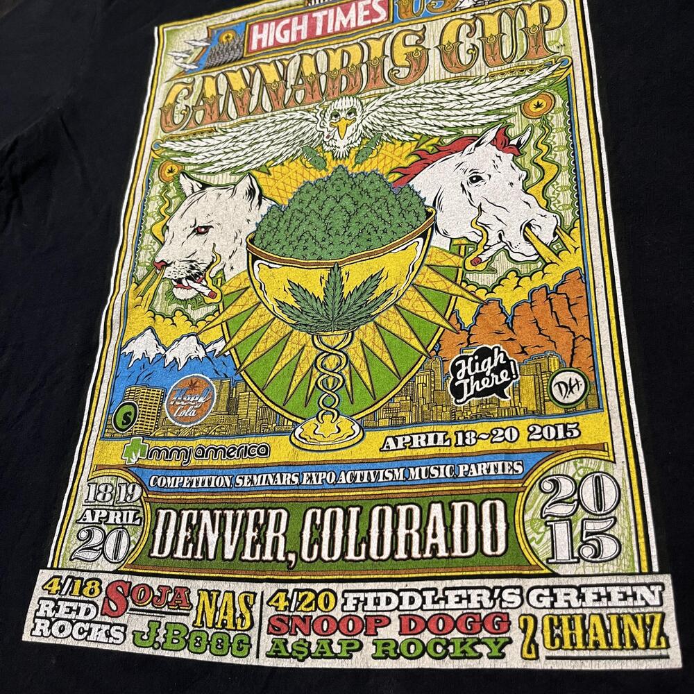 High Times Cannabis Cup Shirt Men RAW Snoop Dogg 2015 Denver Concert Tee - Picture 4 of 12